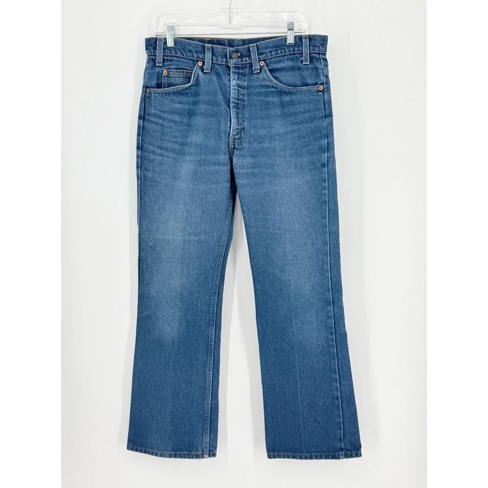 Vintage Levis 516 Orange Tab Jeans 75' Mens 34x30 Medium Wash Straight Leg